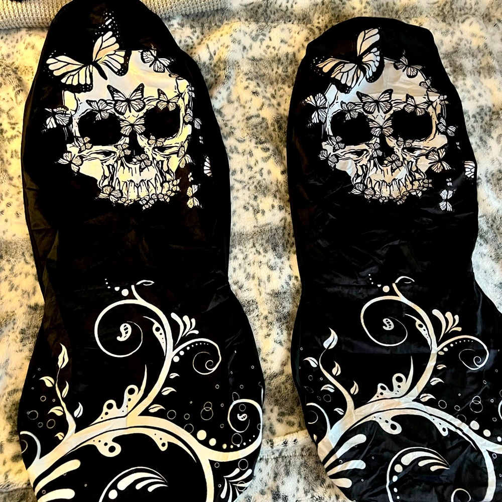 Skulls and Butterfly Seat Covers